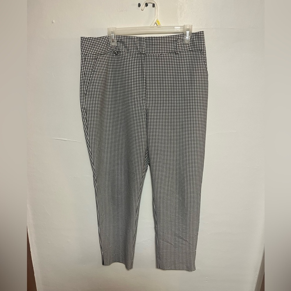 White House Black Market Black and White Checkered Pants